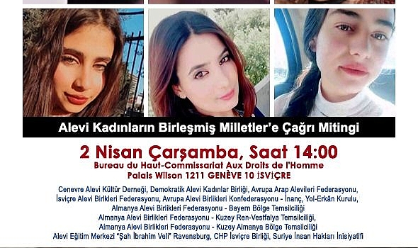 "ALEVİ KADINLARIN BİRLEŞMİŞ MİLLETLER'E ÇAĞRI MİTİNGİ"ne çağrı