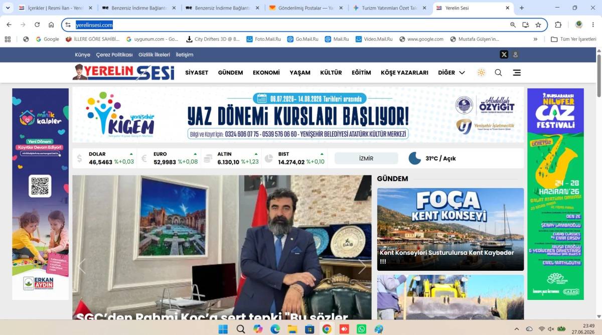Mersin Yenişehir Yaz Dönemi Kurs Duyurusu
