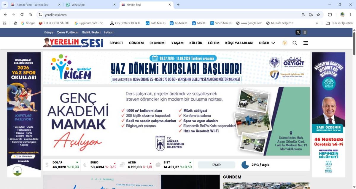 46 noktada ücretsiz wi-fi